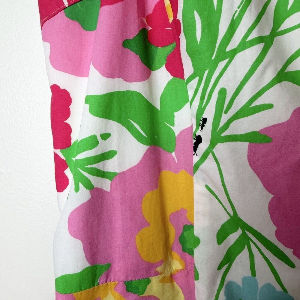 Lilly Pulitzer Floral Ants Dress Women’s 14 Ruffle Sleeve Sweetheart Colorful - Picture 4 of 13